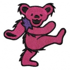 Grateful Dead Medium Pink Dancing Bear Patch