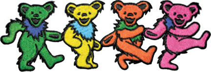 Grateful Dead Medium Row Of Bears Patch: Woodstock Trading Company