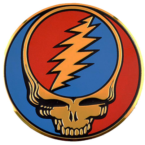 Grateful Dead Steal Your Face Medium Metal Sticker: Woodstock