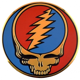 Grateful Dead Small Metal Steal Your Face Sticker
