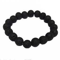 Black Lava Stone Men's Bracelet