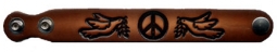 Peace Doves Leather Bracelet