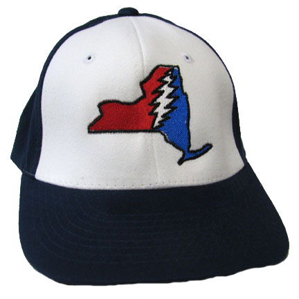 New York Deadhead Navy/White Fitted Hat: Woodstock Trading Company