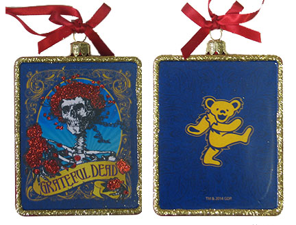 Grateful Dead Skeleton & Roses 2 Sided Glass Ornament: Woodstock ...