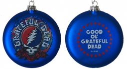 Grateful Dead Steal Your Face 2 Sided Glass Ornament