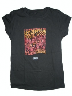 Led Zeppelin 2007 Concert Ladies Junior Black Shirt