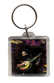 Grateful Dead Jerry Garcia Banjo Photo Key Chain