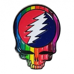 Grateful Dead Rainbow Skull Pin