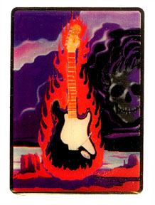 Stanley Mouse Flaming Guitar Magnet