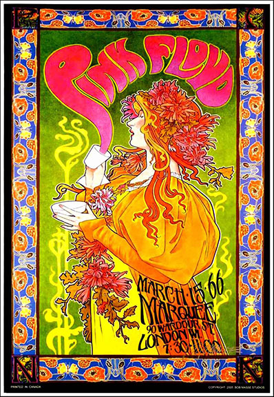 Pink Floyd Marquee Club 1966 Masse Poster: Woodstock Trading Company