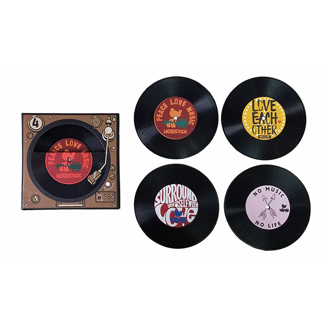 Woodstock Records Coaster Set