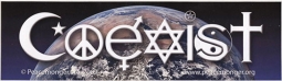 Coexist Earth Color Bumper Sticker