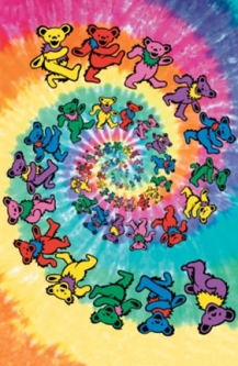 Grateful Dead Tie Dye Dancing Bears Poster