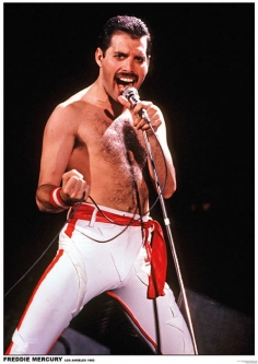 Queen Freddie Mercury Los Angeles 1982 Poster