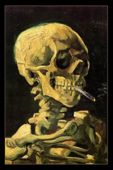 Vincent Van Gogh Skull With Cigarette Poster