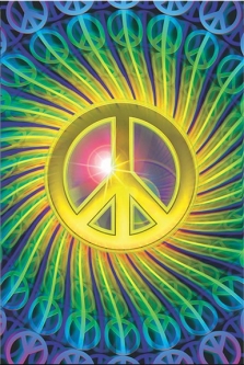 Peace Sign Swirl Poster