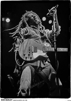 Bob Marley Brighton 1980 Poster