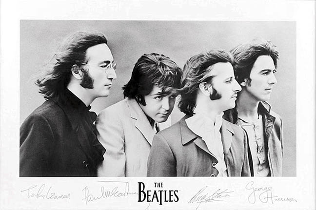 The Beatles Signatures Poster: Woodstock Trading Company