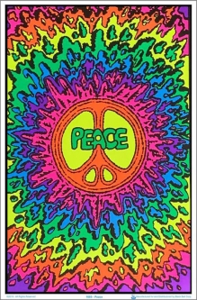 Peace Black Light Poster