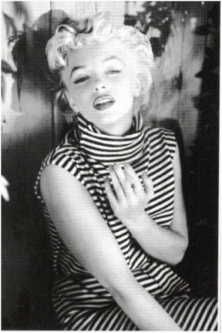Marilyn Monroe Striped Dress Poster
