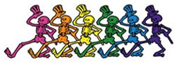 Grateful Dead Dancing Skeletons Temporary Tattoo