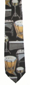 Percussion Instruments Polyester Tie