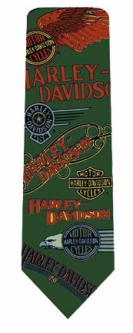 Harley Davidson Decals Olive Tie