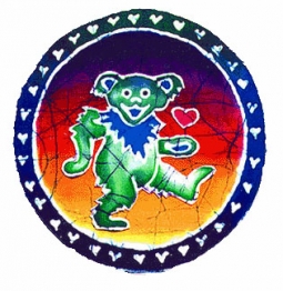 Grateful Dead Heart Bear Bumper Sticker
