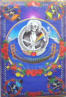 Grateful Dead Deadheads Across Golden Gate Poster