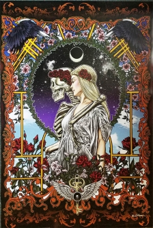 Grateful Dead Skeleton Bride Poster