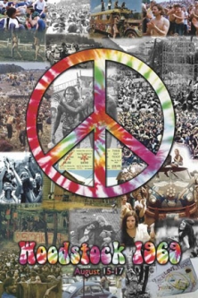 Woodstock 1969 Peace Collage Poster