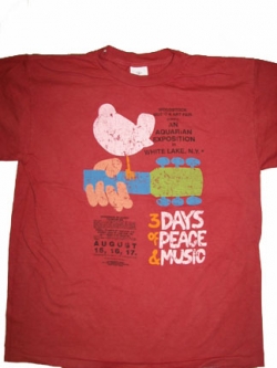 Woodstock 1969 Poster Distressed Look Shirt