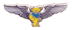 Grateful Dead Yellow Bear Wings Pin