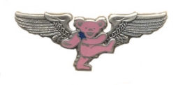 Grateful Dead Pink Bear Wings Pin