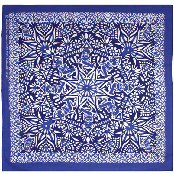 Grateful Dead Blue Bear Mandala Bandana