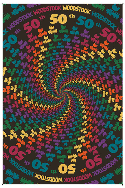 Woodstock 50th Anniversary Spiral Tapestry