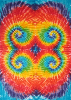 Multi Spiral Tie Dye Tapestry