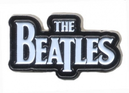 The Beatles White Letters Logo Enamel Pin