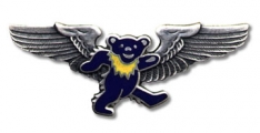 Grateful Dead Blue Dancing Bear Wings Pin