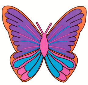 Purple Butterfly Sticker 