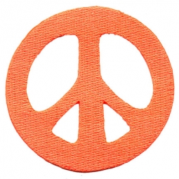 Neon Orange Peace Sign Patch