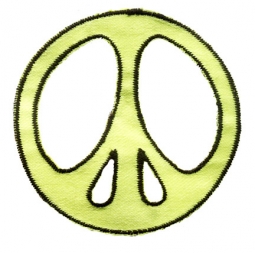 Yellow Peace Sign Patch