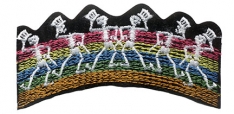 Grateful Dead Skeleton Chorus Line Patch