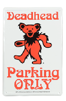 Grateful Dead Bear Metal Parking Sign